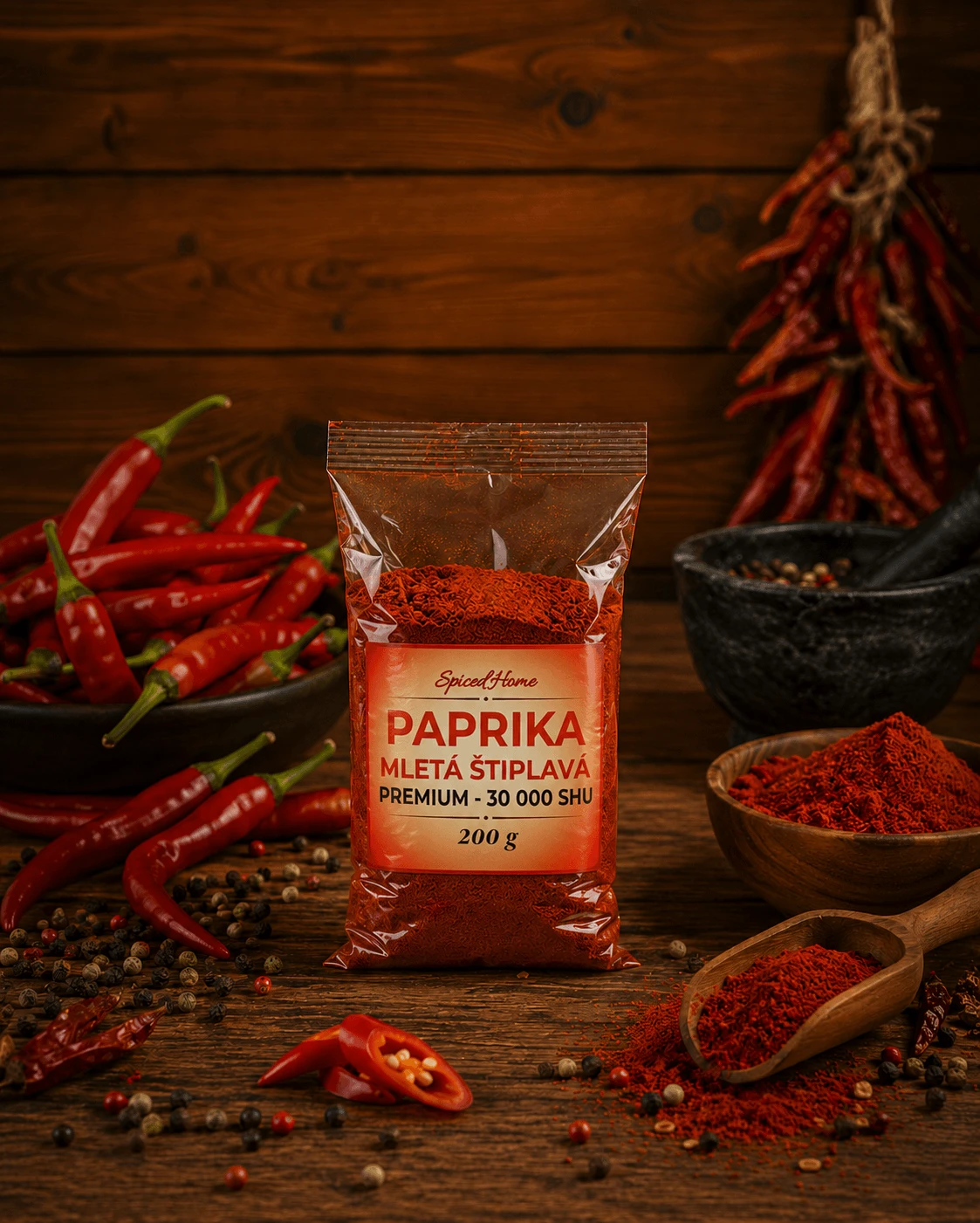 PAPRIKA MLETÁ ŠTIPĽAVÁ - Premium (30000 SHU) 200 g