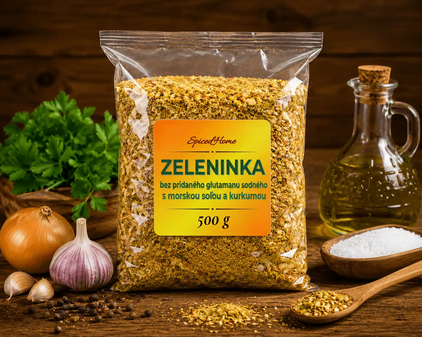 Zeleninka - bez pridaného glutamanu sodného - s morskou soľou a kurkumou - 500 g